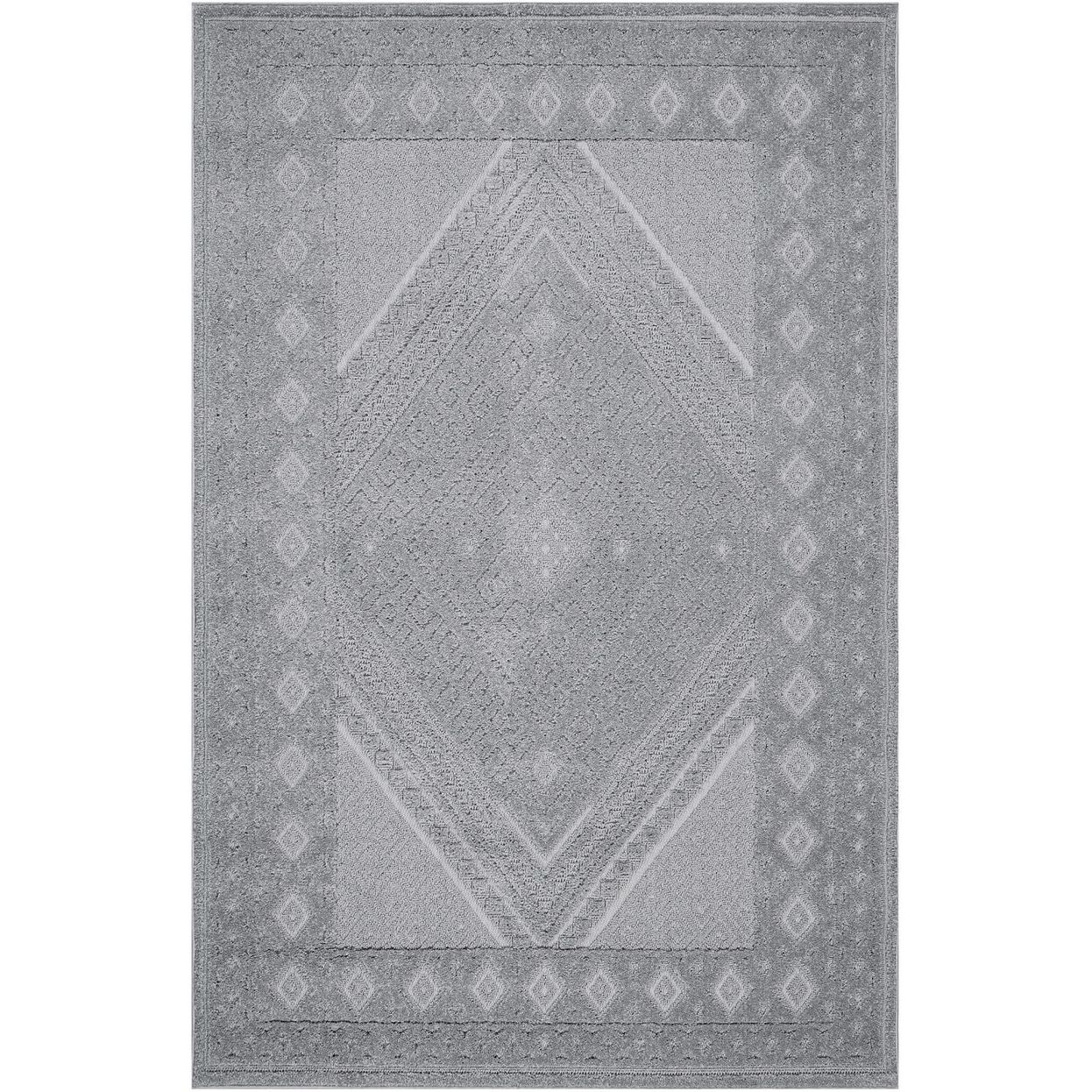 Matto Benina Hampton Medaljong, 200x290cm, harmaa