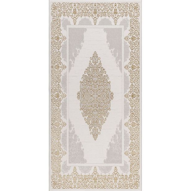 Käytävämatto Benina Ankara Medallion 80x150cm kerma/kulta