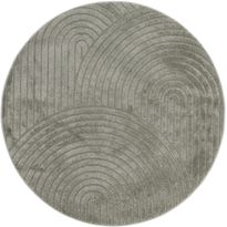 Pyöreä matto Benina Genova Zen, Ø120cm, vihreä, Verkkokaupan poistotuote