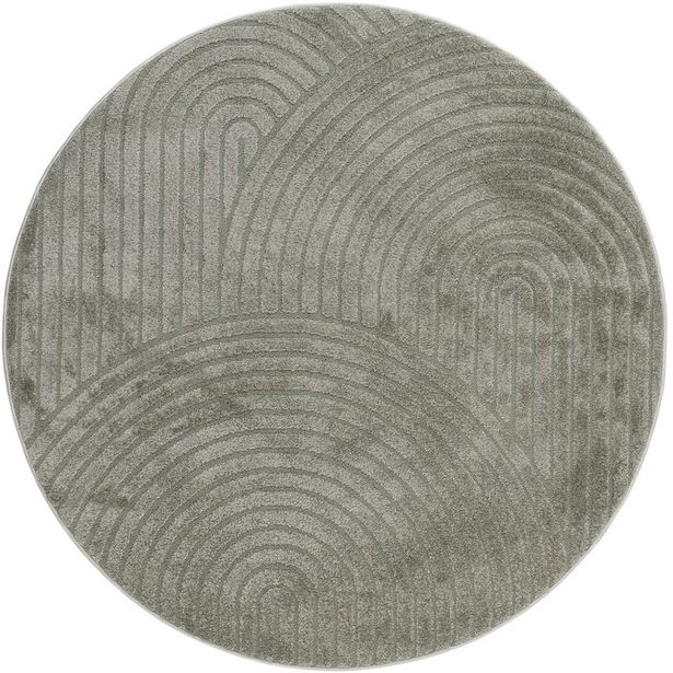 Pyöreä matto Benina Genova Zen, Ø120cm, vihreä