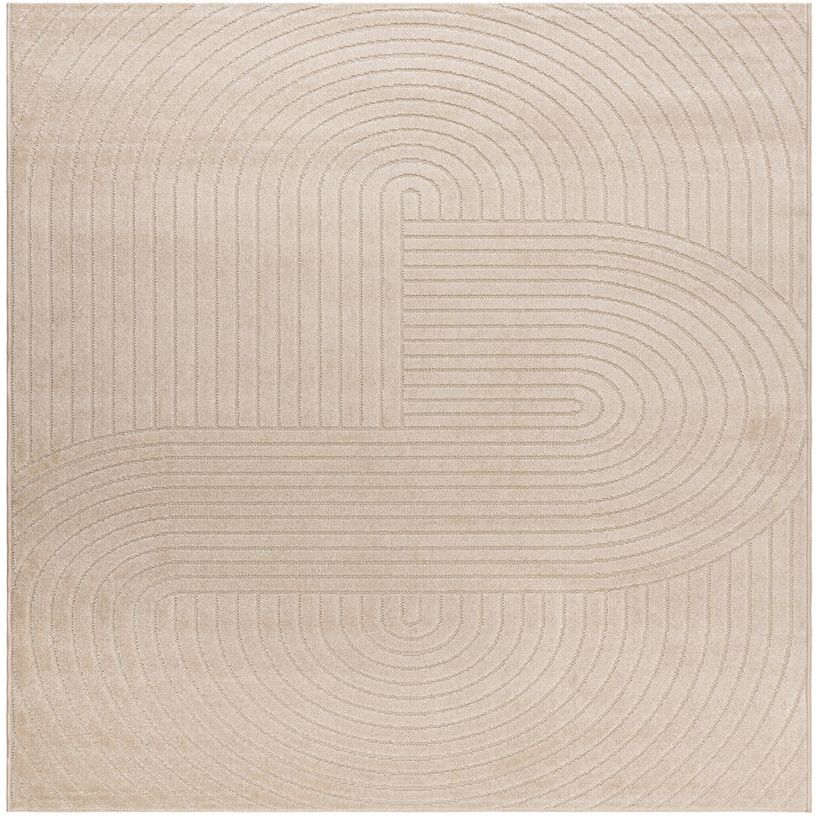 Matto Benina Hawaii Shape, sisä- ja ulkokäyttöön, 200x200cm, pellava