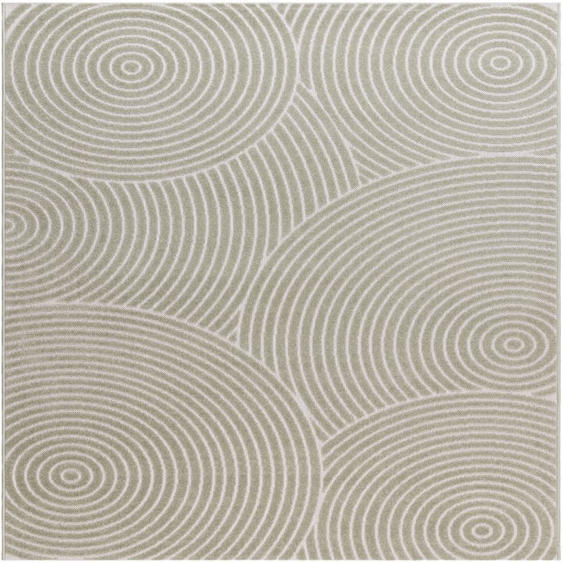 Matto Benina Hawaii Trend, sisä- ja ulkokäyttöön, 240x240cm, vihreä