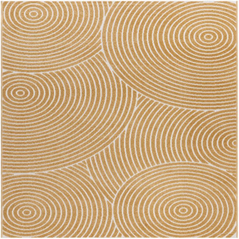 Matto Benina Hawaii Trend, sisä- ja ulkokäyttöön, 200x200cm, keltainen