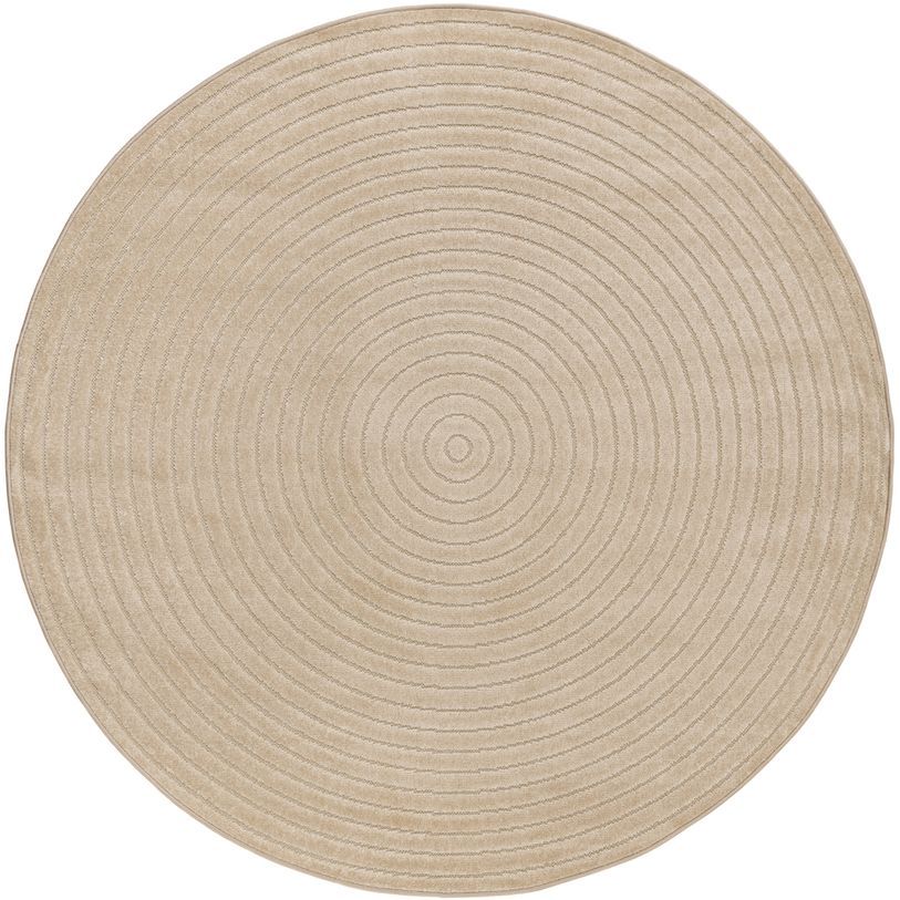 Pyöreä matto Benina Hawaii Circle, sisä- ja ulkokäyttöön, Ø280cm, pellava