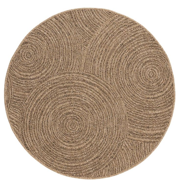 Pyöreä matto Benina Natural Sun, sisä- ja ulkokäyttöön, ruskea, eri kokoja