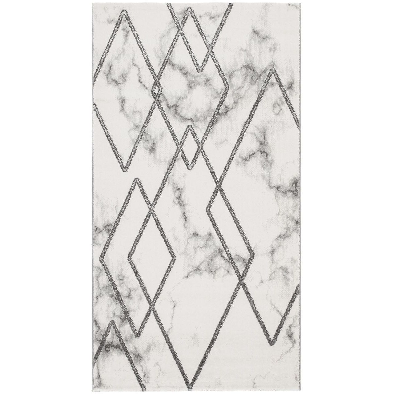 Käytävämatto Benina Diamond Romb 80x150cm hopea