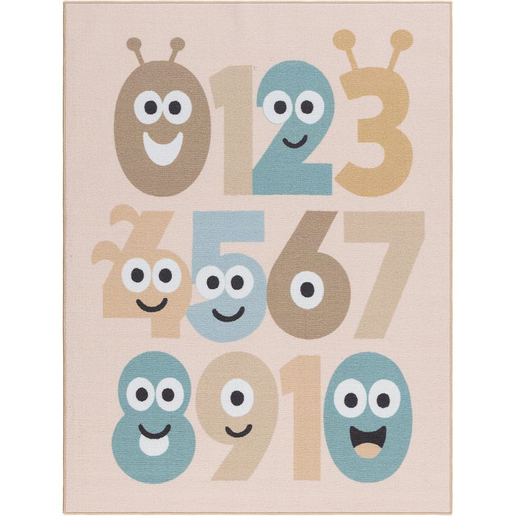 Matto Benina Play Numbers Pellava 120x160 cm