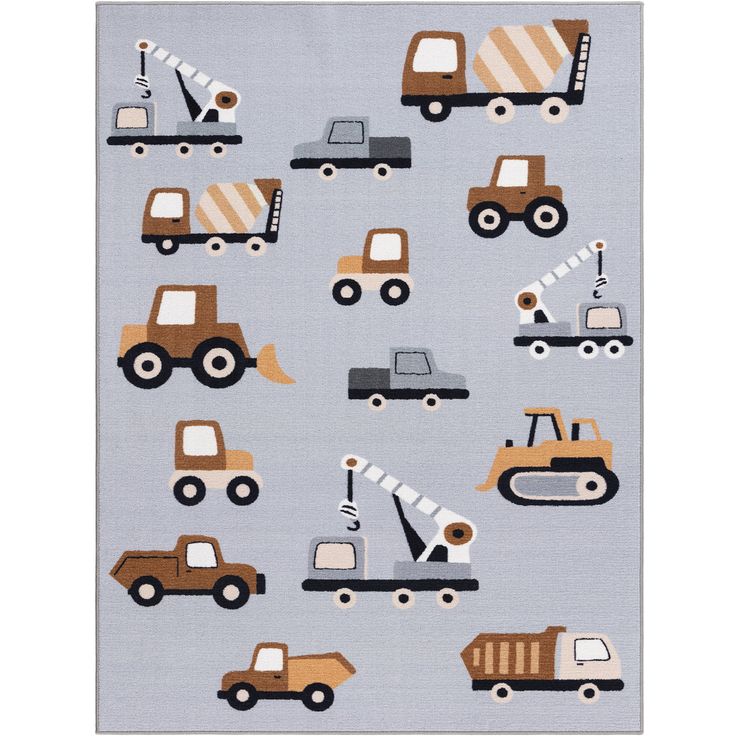 Matto Benina Play Wheels Harmaa 120x160 cm