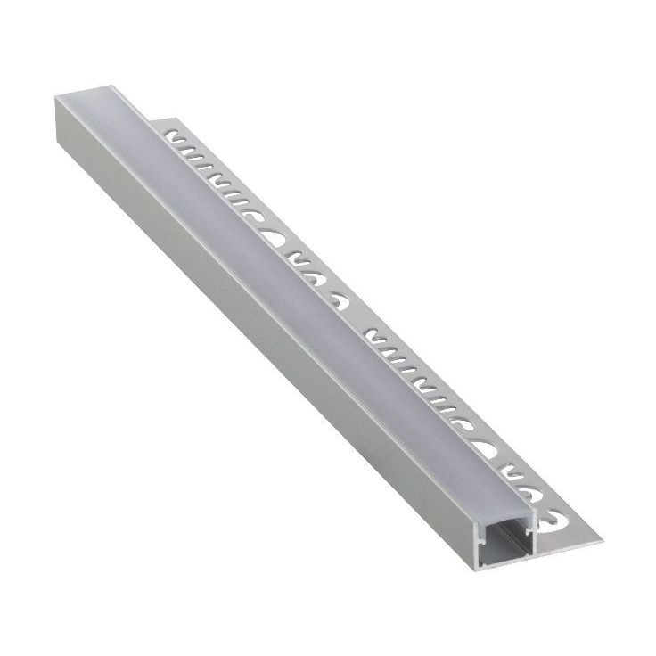 LED-boordilista Euroshrink 302A, alumiini, 12mm x 2.5m, mattahopea