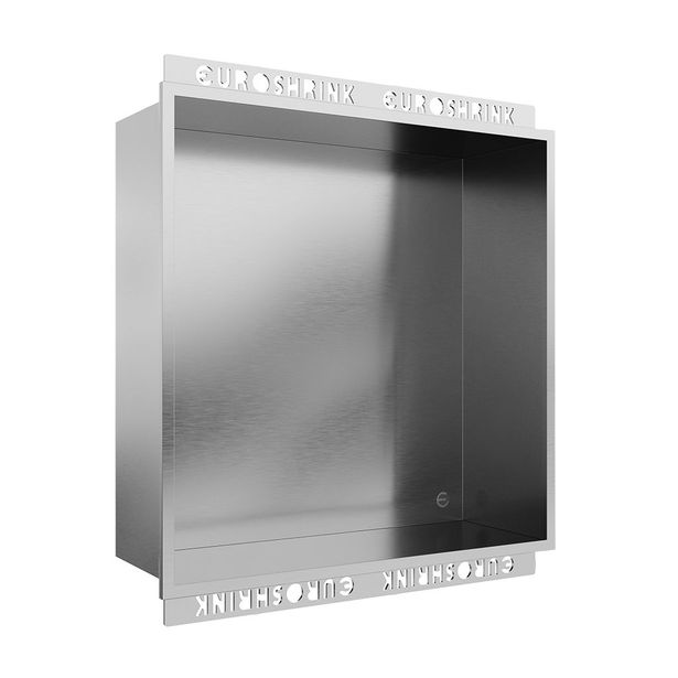 Upotettava hylly Euroshrink, 30x30x10cm, harjattu teräs