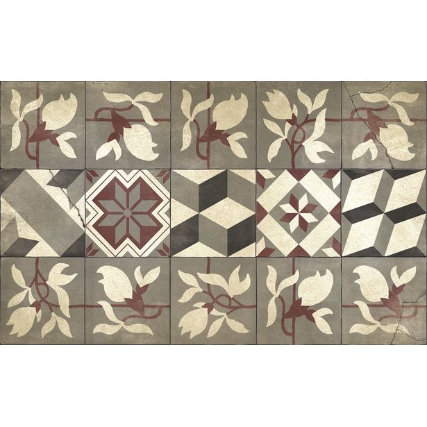 Matto Beija Flor Magnolia, 60x97cm, beige/harmaa/punertava