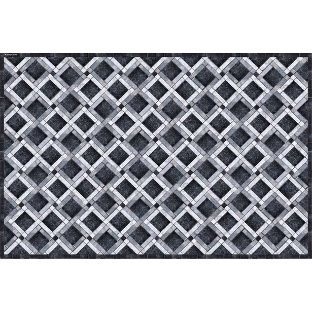 Pöytätabletti Beija Flor Marble Mosaic-1, 33x50cm, musta/valkoinen