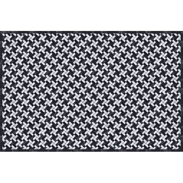 Pöytätabletti Beija Flor Marble Mosaic-2, 33x50cm, musta/valkoinen