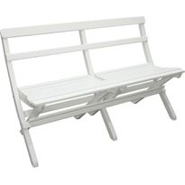 Taitettava puutarhasohva Baltic Garden Knohult 130cm valkoinen