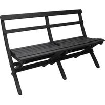 Taitettava puutarhasohva Baltic Garden Knohult 130cm musta