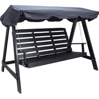 Puutarhakeinu katoksella Baltic Garden Pelle 165cm musta