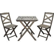 Parvekesetti Baltic Garden Wilma 65x65cm pöytä + 2 tuolia er värejäa