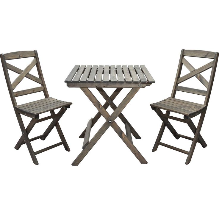 Parvekesetti Baltic Garden Wilma 65x65cm pöytä + 2 tuolia harmaaa