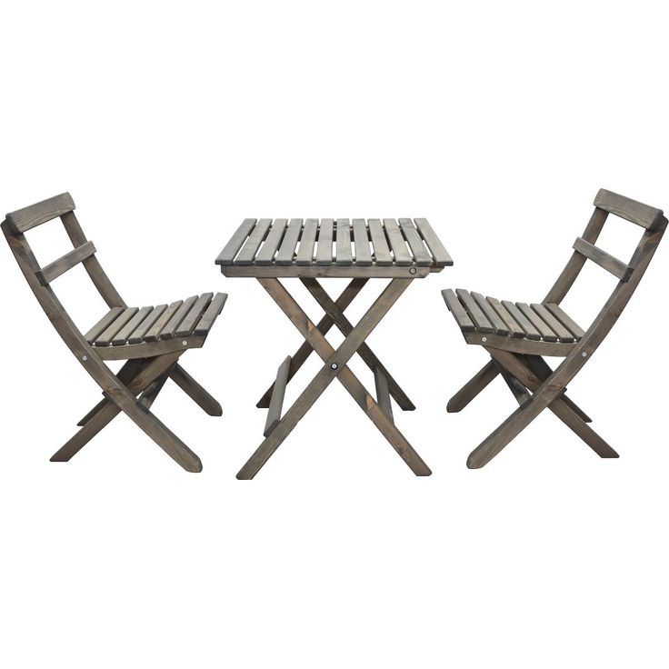 Parvekesetti Baltic Garden Wilma 65x65cm pöytä + 2 Knohult tuolia harmaaa