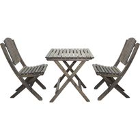 Parvekesetti Baltic Garden Wilma 65x65cm pöytä + 2 Visby tuolia er värejä