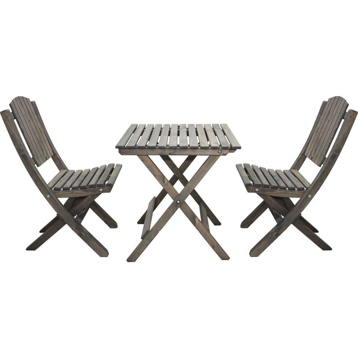 Parvekesetti Baltic Garden Wilma 65x65cm pöytä + 2 Visby tuolia harmaa