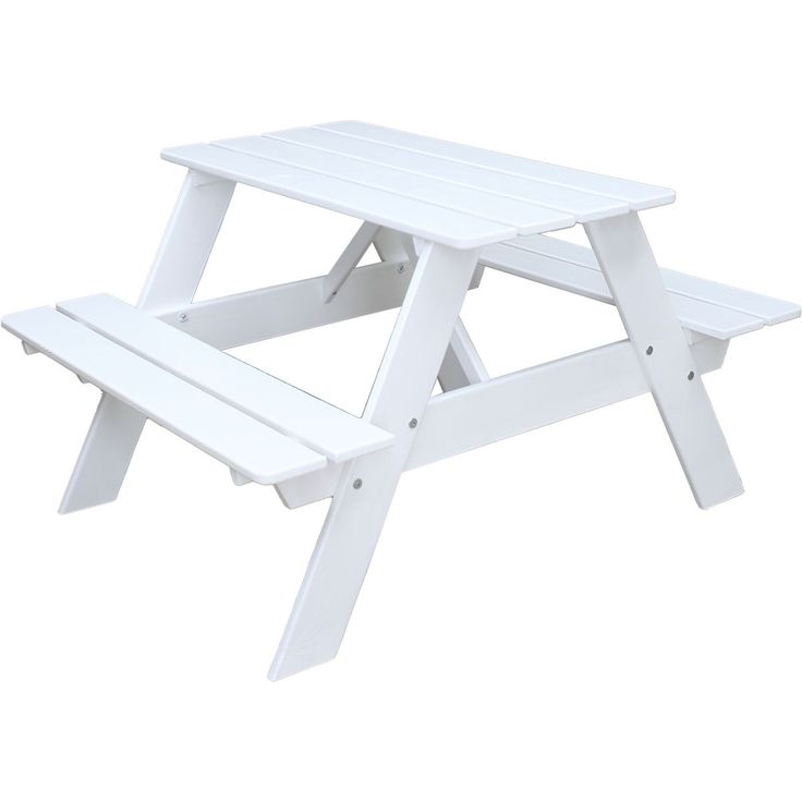 Lasten piknik-pöytäryhmä Baltic Garden Mini 80cm valkoinen