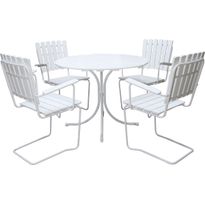 Ruokailuryhmä Baltic Garden Vaxholm Ø100cm pöytä + 4 tuolia er värejä
