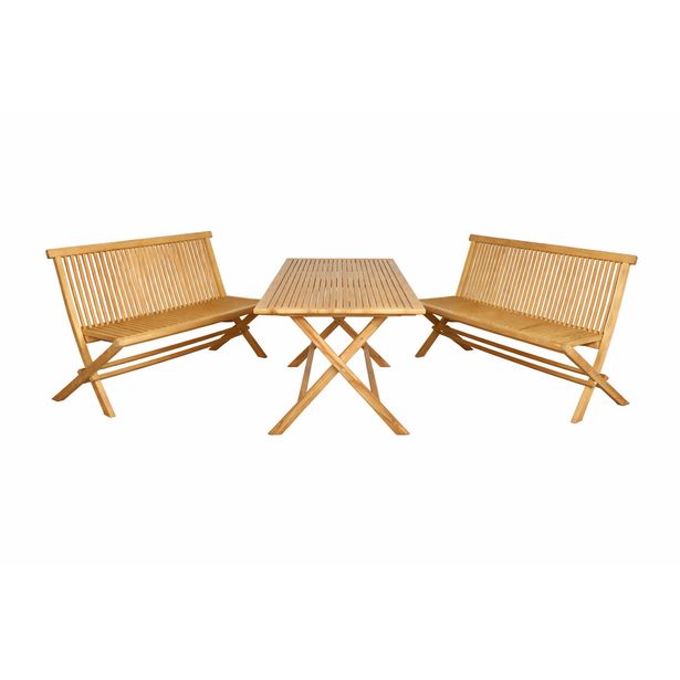 Taitettava penkki Baltic Garden Milano, 120 cm