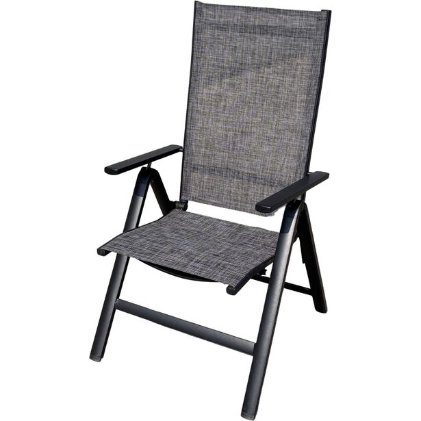 Taitettava 0jatuoli Baltic Garden Palermo, musta