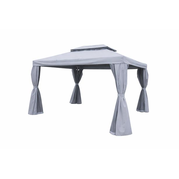 Paviljonki Baltic Garden Sunset, 3 x 4 m, harmaa