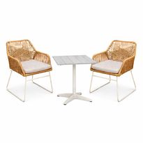 Ruokailuryhmä Baltic Garden Palermo pöytä, 70 cm, 2 kpl Seville tuolia