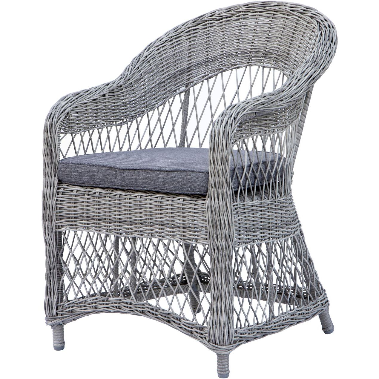 Tuoli Baltic Garden Rosie, 2kpl, harmaa polyrottinki