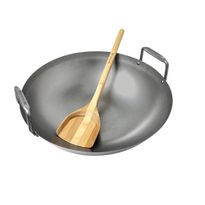 Grilli Wokkipannu + bambulasta Big Green Egg, pyöreä, hiiliteräs