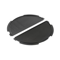 Valurauta plancha-levy Big Green Egg, XL, 2-puoleinen, puolikuu