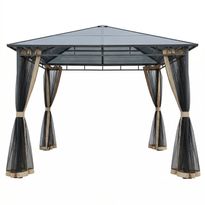 Paviljonki Mag-Pro Garden, 300x300 cm polykarbonaattikatto 6 mm antrasiitti