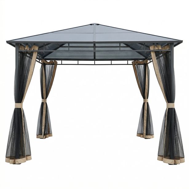 Paviljonki Mag-Pro Garden, 300x300 cm polykarbonaattikatto 6 mm antrasiitti