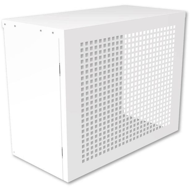 Suojakotelo ilmalämpöpumpulle Arctic Design, 110×55×90 cm valkoinen