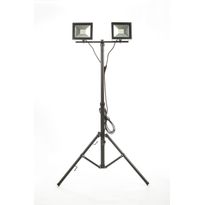 LED-valonheitin LED Energie Slim 2x20W tripod-jalustalla, 2x1600lm, 4500K, IP44