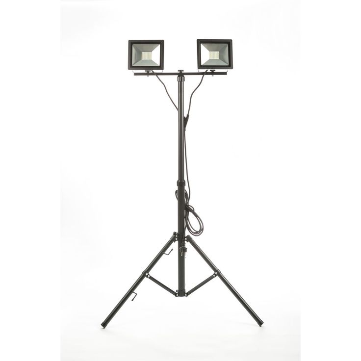 LED Energie Slim LED-valonheitin 2x20W tripod-jalustalla, 2x1600lm, 4500K, IP44