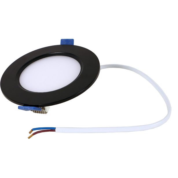 Paneelivalaisin Led Energie 6W 3CCT Ø121m IP44, musta pyöreä, uppoasenteinen, himmennettävä