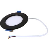 Paneelivalaisin Led Energie 6W 3CCT Ø121m, musta pyöreä, uppoasenteinen, himmennettävä, Verkkokaupan poistotuote