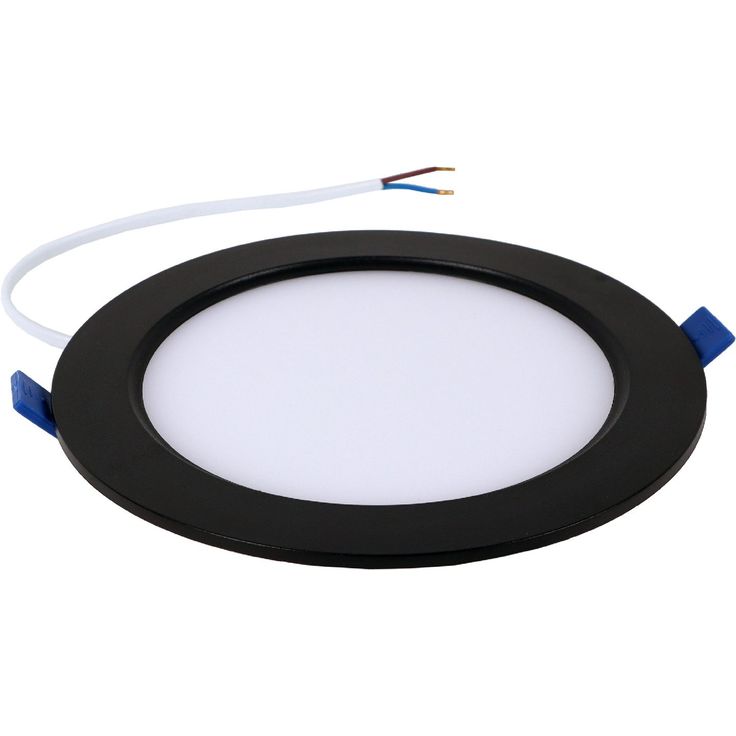 Paneelivalaisin Led Energie 12W 3CCT Ø171mm, IP44, musta pyöreä, uppoasenteinen himmennettävä