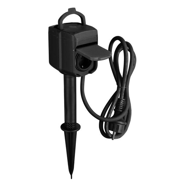 Pistorasia Emax Smart Home, wi-fi, 2-osainen, H05RR-F3G1.5, IP44, maapiikillä