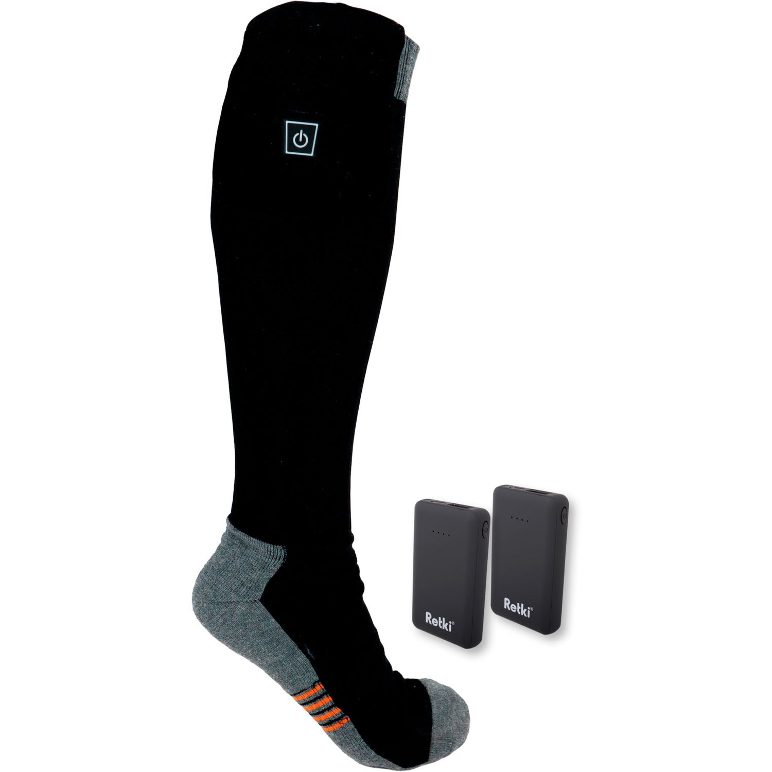 Lämpösukat Retki, akulla, 3000mAh, S/M