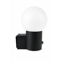 Led Energie Seinävalaisin Globus E27 PIR, tummanharmaa/opaali