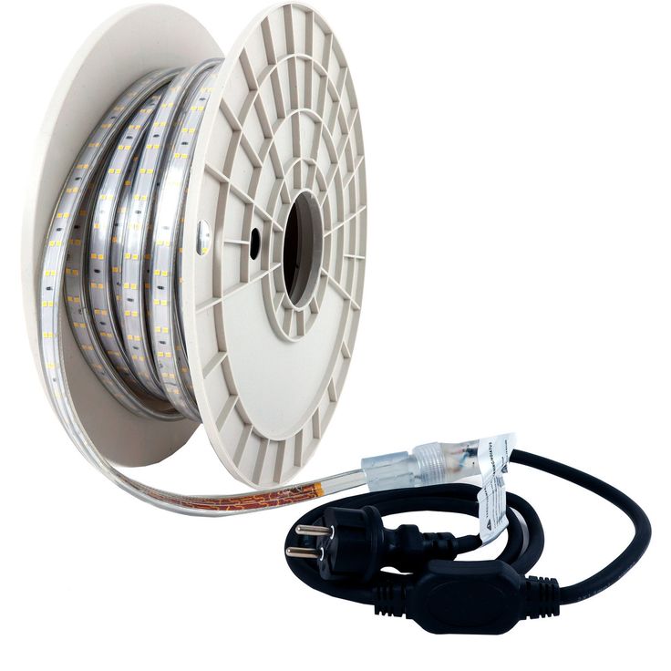 Led Energie Työmaavalonauha 25 m 230 V 8 W/m 20 000 lm 4000 K, kelalla