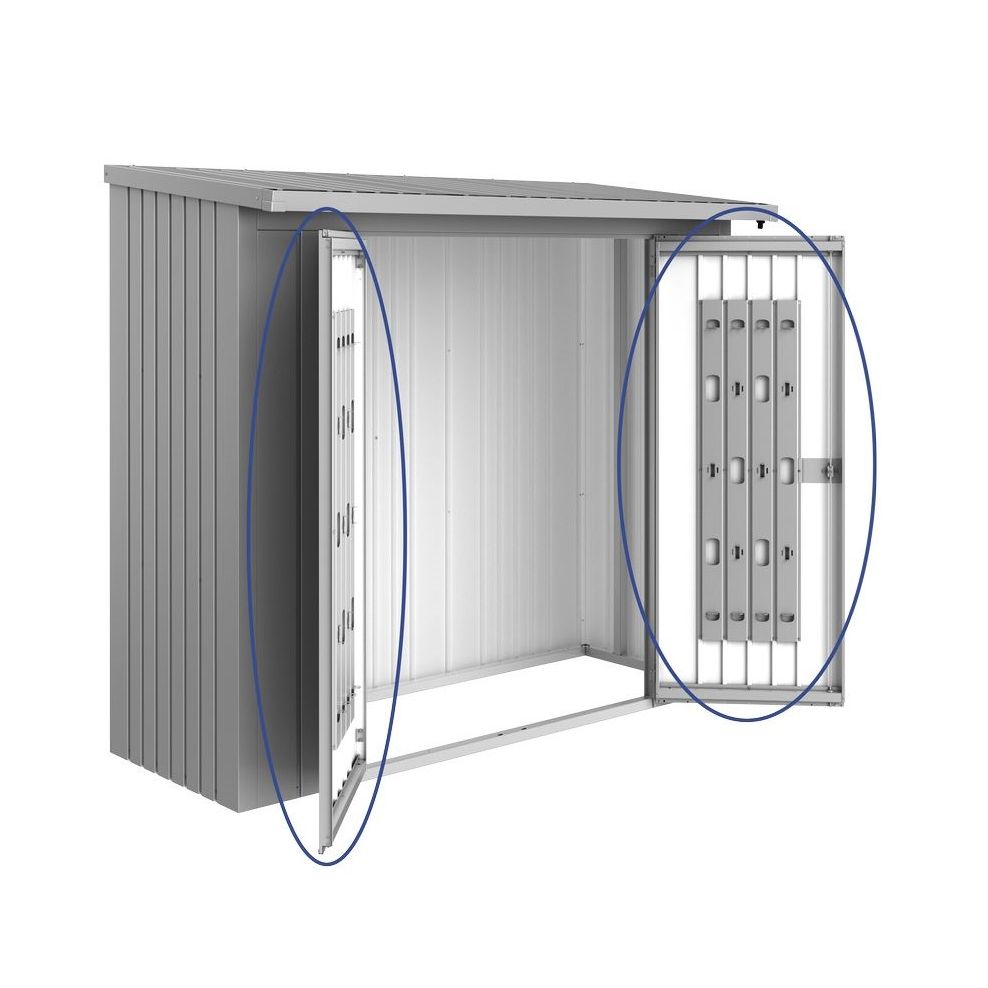Ovipaketti halkokatokseen Biohort Woodstock 230, hopea