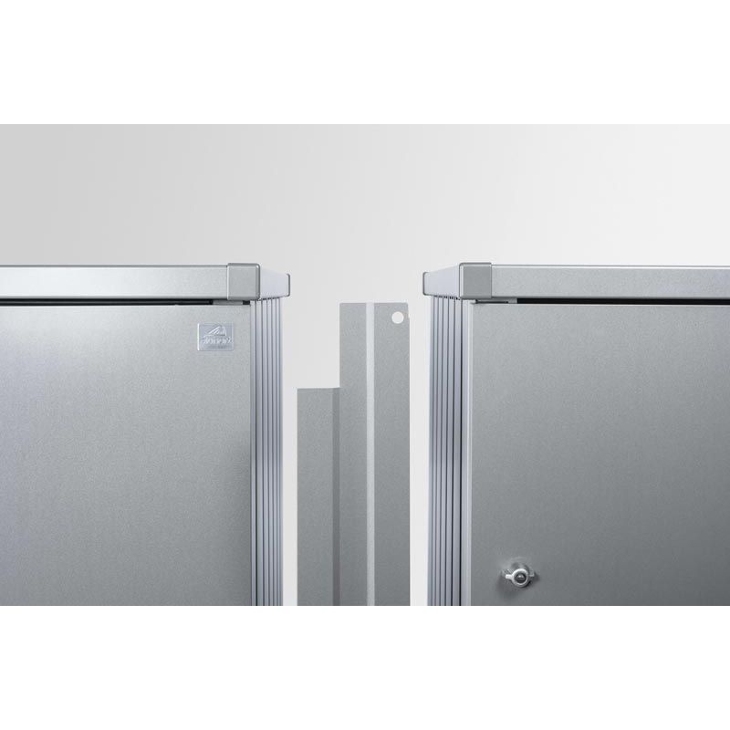 Liitoselementti kolmelle roskakatokselle Biohort Alex, hopea