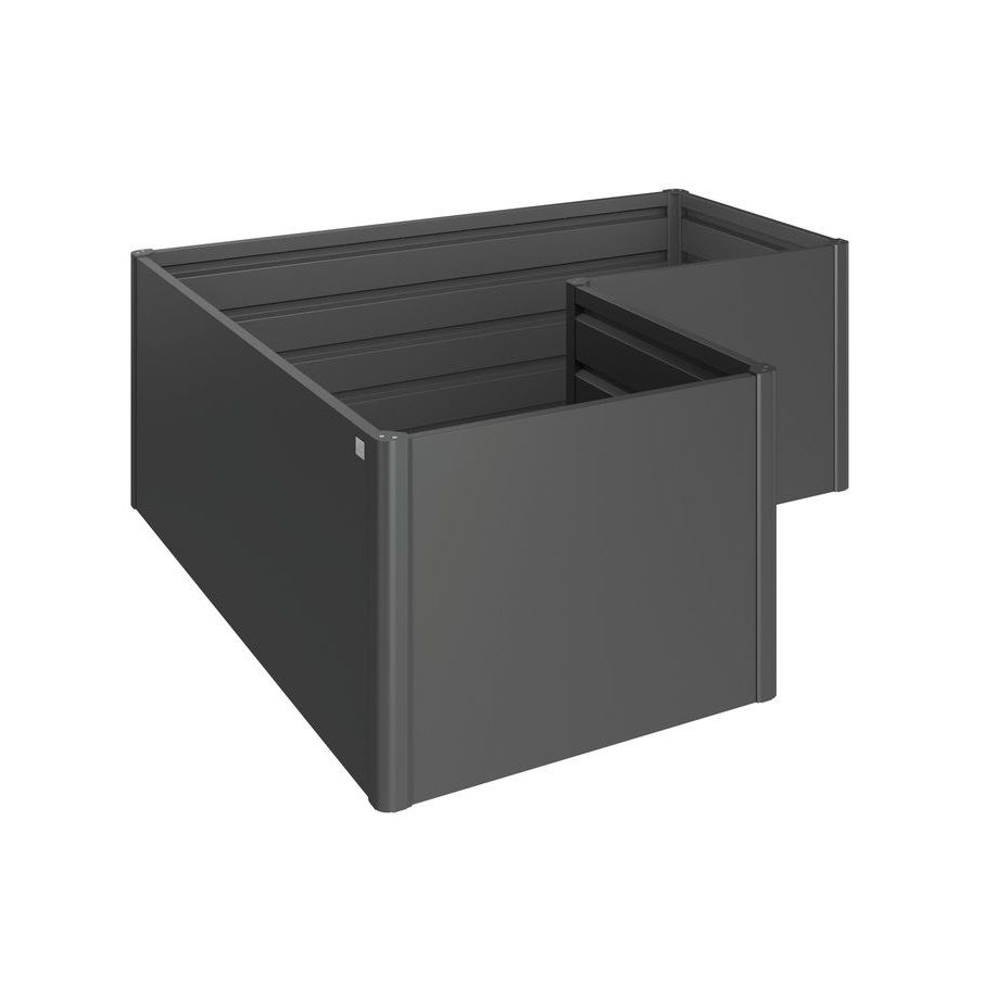 Korotettu istutuslaatikko Biohort L-muoto, tummanharmaa