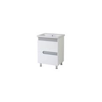 Allaskaappi AquaRodos Premium Lux 60 ja allas Frame, valkoinen/hopea, 840 x 600 x 450 mm